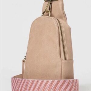 Anthropologie Blush Pink Crossbody Sling Bag